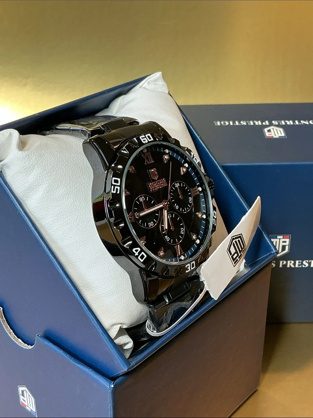 Montres Prestige Men's Watch - 44mm, Black (MPW-0331)